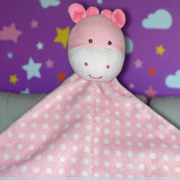 Carters Lovey Plush Giraffe Child of Mine Rattle Baby Security Blanket Pink 13" - Picture 11 of 11